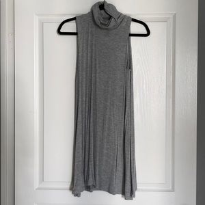 Grey turtleneck dress